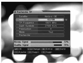KYOSTAR KNS 3000 - Rechercher, ajouter, supprimer ou editor un TP - 1