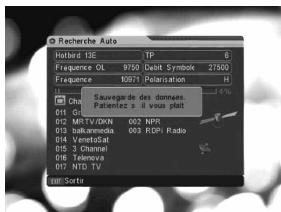 KYOSTAR KNS 3000 - Allez dans Installation/ Recherche rapide - 3