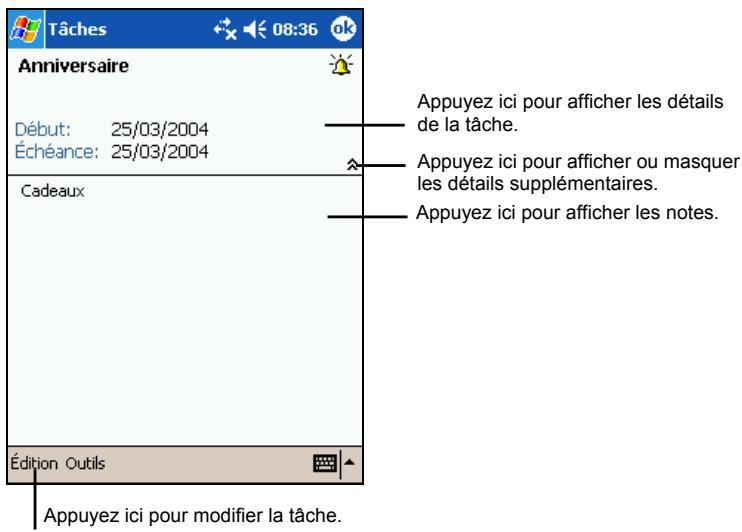 YAKUMO DELTA 300 GPS - Utilisation de l'écran Résumé des Tâches - 1