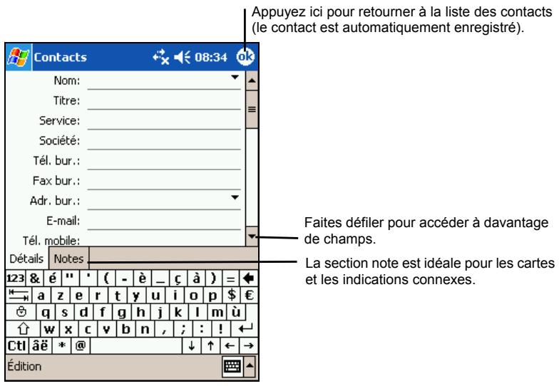 YAKUMO DELTA 300 GPS - Creation d'un contact - 1