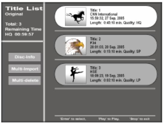 YAKUMO DVD RW RECORDER - DVD title menu - 3