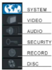 YAKUMO DVD RW RECORDER - SETTINS IN THE SETUP MENU - 2