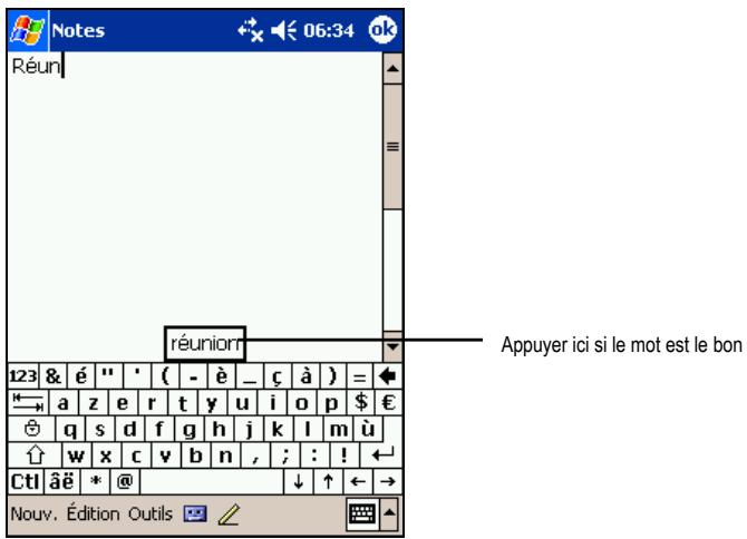 YAKUMO PDA DELTA 400 - Entrée de texte à l'aide du panneau de saisie - 2