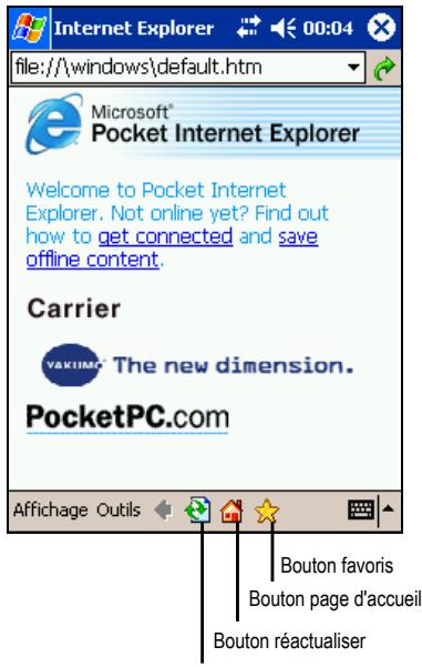 YAKUMO PDA DELTA 400 - Utilisation de Microsoft Pocket Internet Explorer - 1