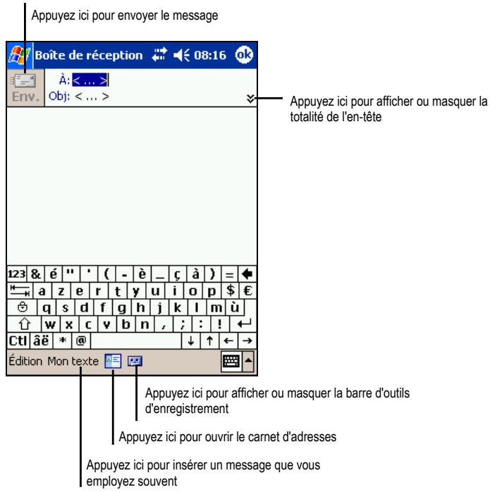 YAKUMO PDA DELTA 400 - Composition et envoi de messages - 1
