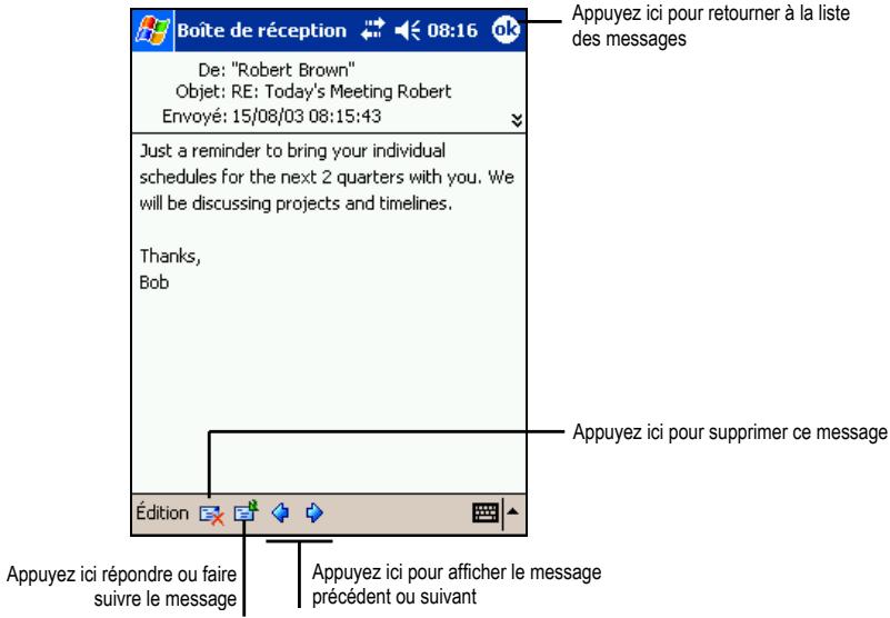 YAKUMO PDA DELTA 400 - Utilisation de la liste des messages - 2