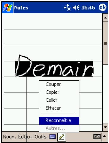 YAKUMO PDA DELTA 400 - Conversion d'un texte écrit en texte - 1