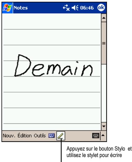 YAKUMO PDA DELTA 400 - Écriture sur l'écran - 1