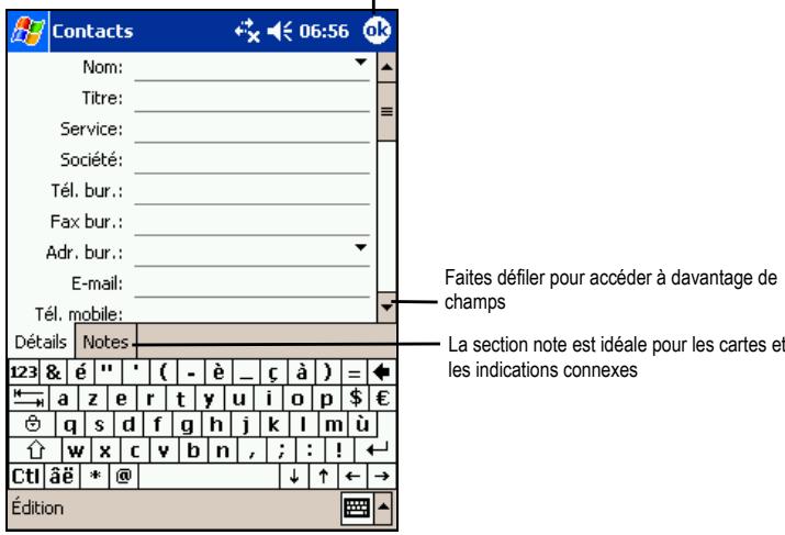 YAKUMO PDA DELTA 400 - Creation d'un contact - 1