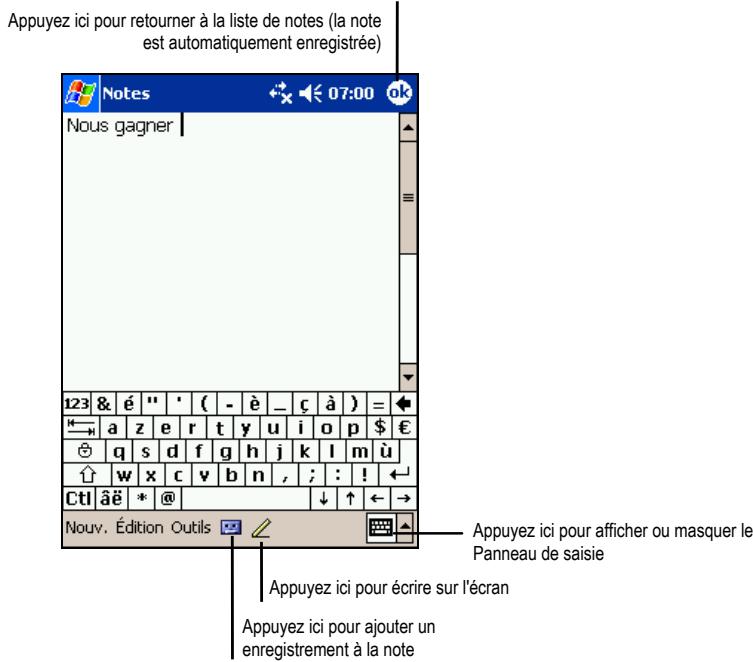YAKUMO PDA DELTA 400 - Creation d'une note - 1