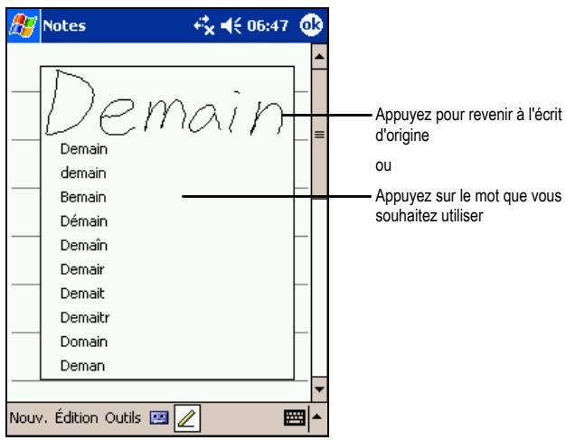YAKUMO PDA DELTA 400 - Conversion d'un texte écrit en texte - 3