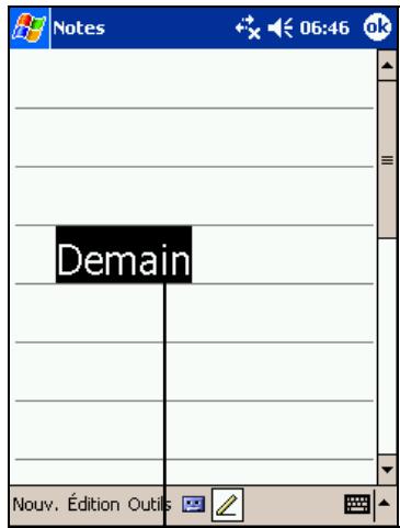 YAKUMO PDA DELTA 400 - Conversion d'un texte écrit en texte - 2