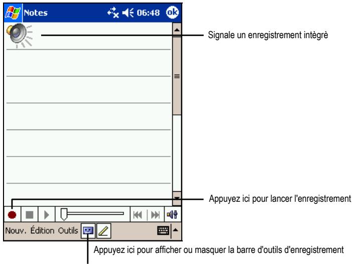 YAKUMO PDA DELTA 400 - Enregistrement d'un message - 1