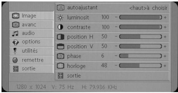 YAKUMO TFT 19 SL - Menu principal - 1
