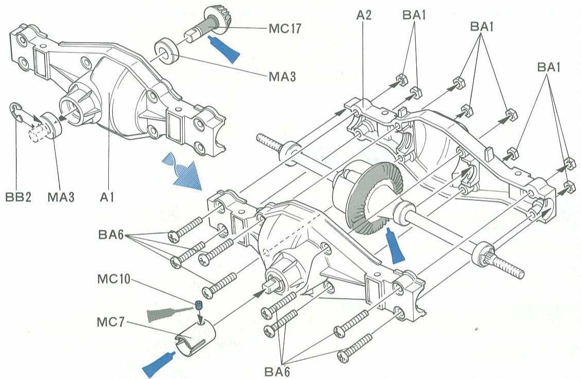 TAMIYA GLOBE TROTTER 420 - 《Stéアリングサイーニボのとりは》 Attaching steering servo Lenkservo-Einbau Fixation du servo de directio - 22