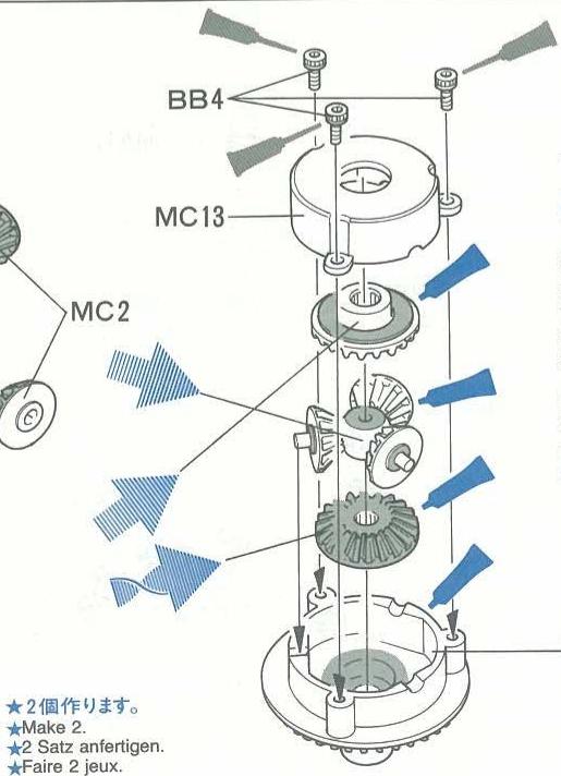 TAMIYA GLOBE TROTTER 420 - 《Stéアリングサイーニボのとりは》 Attaching steering servo Lenkservo-Einbau Fixation du servo de directio - 1