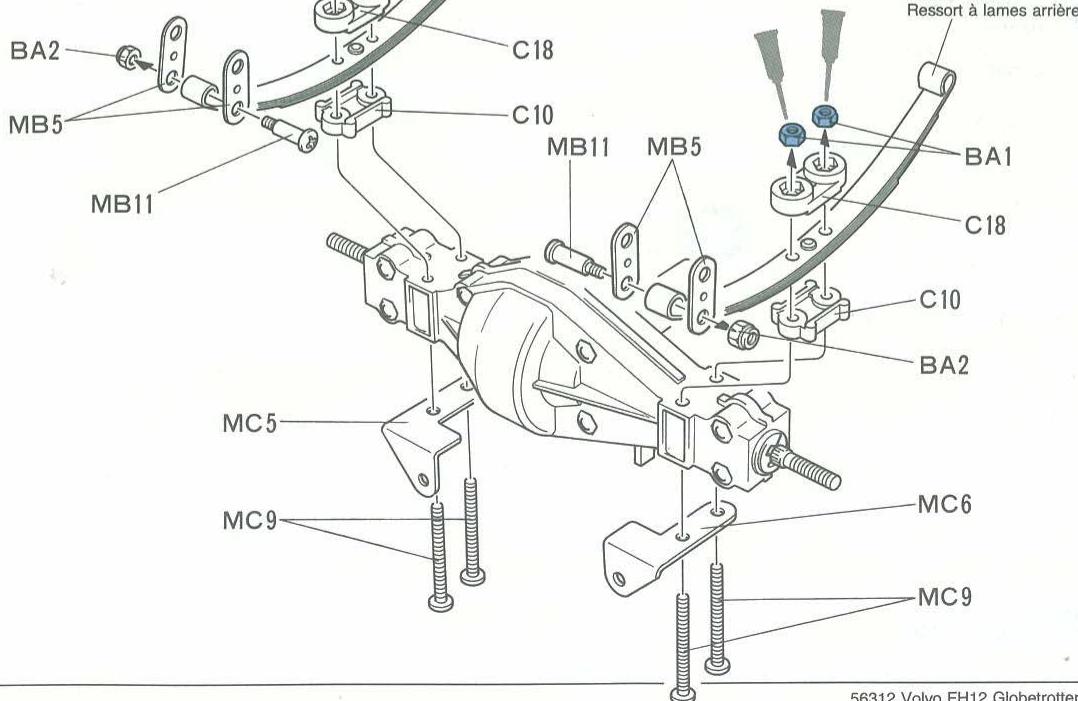 TAMIYA VOLVO FH - 《StéArling-sa-ôp的と》 Attaching steering servo Lenkservo-Einbau Fixation du servo de directio - 47