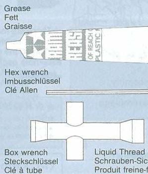 TAMIYA VOLVO FH - INCLUDED WITH KIT WERKZEUG IM KASTEN OUTILS FOURNIS DANS LE KIT - 1