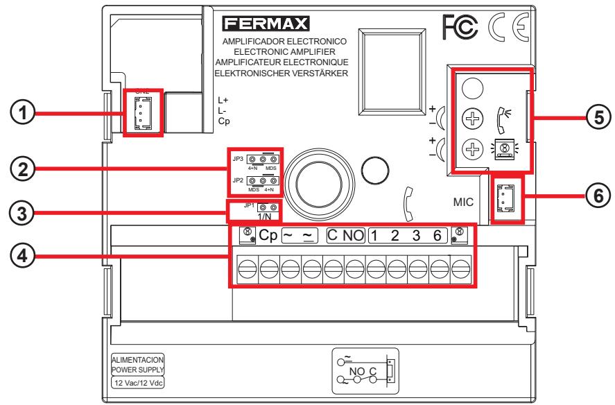 FERMAX 4 PLUS N - Amplificateur 4+N - Platines Nouvelle Cityline KIT - 1