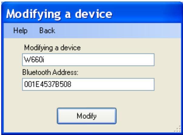 FERMAX BLUETOOTH PC-PDA - Modifier dispositif - 1