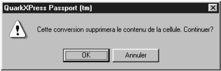 QUARK XPRESS 5 - CONVERSION DU CONTENU DES CELLULES - 1