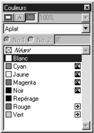 QUARK XPRESS 5 - UTILISATION DE LA PALETTE COULEURS POUR APPLICER DES COULEURS - 1