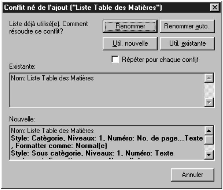 QUARK XPRESS 5 - IMPORTATION DES LISTES D'UN DOCUMENT - 2