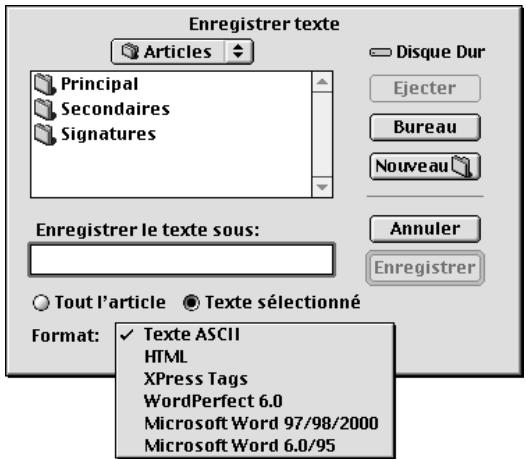 QUARK XPRESS 5 - EXPORTATION DETEXTE - 1
