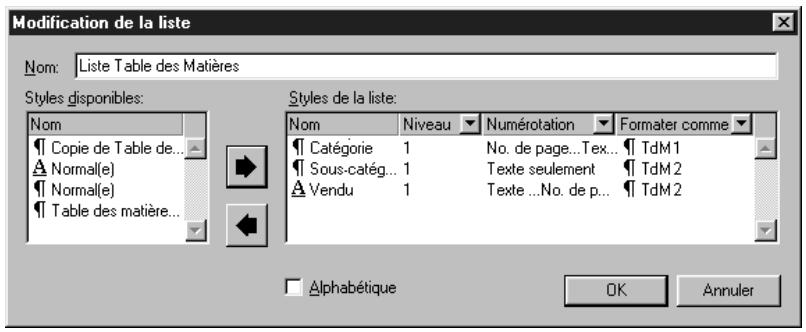 QUARK XPRESS 5 - CREATION D'UNE LISTE - 2