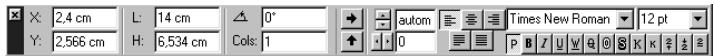 QUARK XPRESS 5 - PALETTE SPECIFICATIONS ET COMMANDES CLAVIER - 1