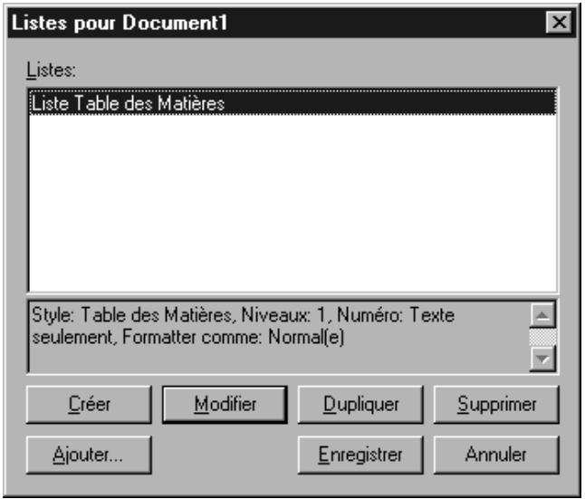 QUARK XPRESS 5 - CREATION D'UNE LISTE - 5