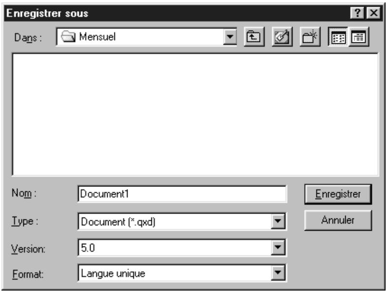 QUARK XPRESS 5 - ENREGISTREMENT DE DOCUMENTS - 2