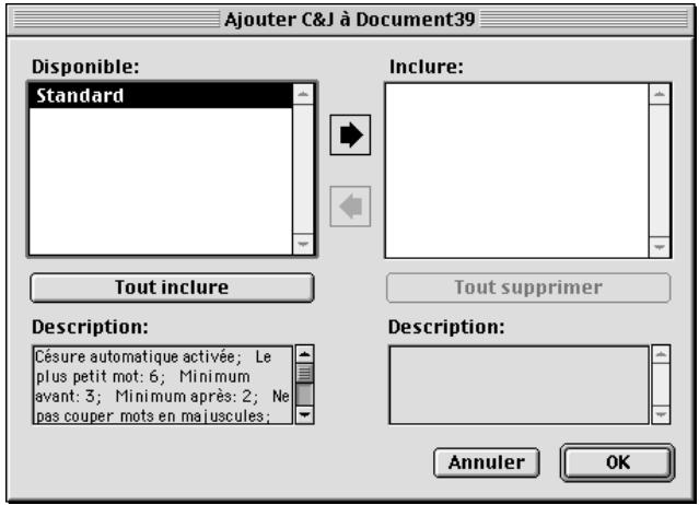 QUARK XPRESS 5 - AJOUT DE SPECIFICATIONS DE CÉSURE ET DE JUSTIFICATION - 1