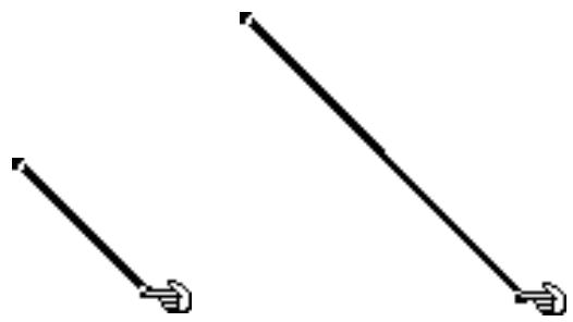 QUARK XPRESS 5 - REDIMENSIONNEMENT DES LIGNES DROITES CRÉÉES AVEC LES OUTILS TRAIT / ET TRAIT ORTHOGONAL + - 1
