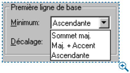 QUARK XPRESS 5 - SPÉCIFICATION DE LA PREMIÈRE LIGNE DE BASE POUR LES BLOCES DE TEXTE - 1
