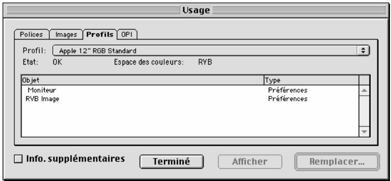 QUARK XPRESS 5 - AFFICHAGE DES INFORMATIONS D'UN PROFIL ICC - 1