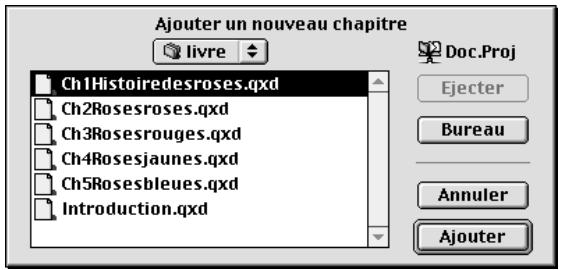 QUARK XPRESS 5 - AJOUT DE CHAPITRES AUX LIVRES - 1