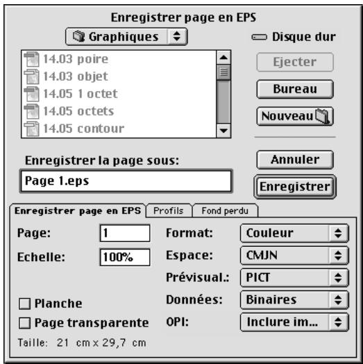 QUARK XPRESS 5 - ENREGISTREMENT D'UNE PAGE EN FICHIER EPS - 1