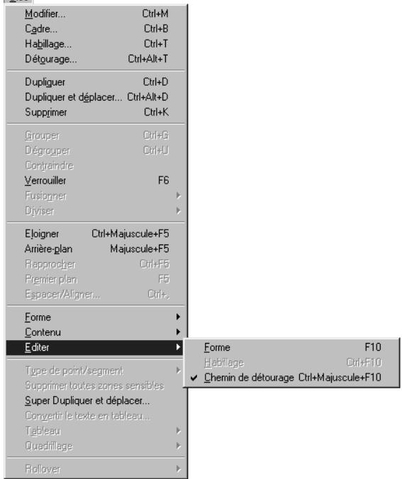 QUARK XPRESS 5 - MODIFICATION DES CHEMINS DE DÉTOURS - 1