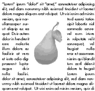 QUARK XPRESS 5 - HABILLAGE DE BLOCSD'IMAGE PAR LE TEXTE - 1