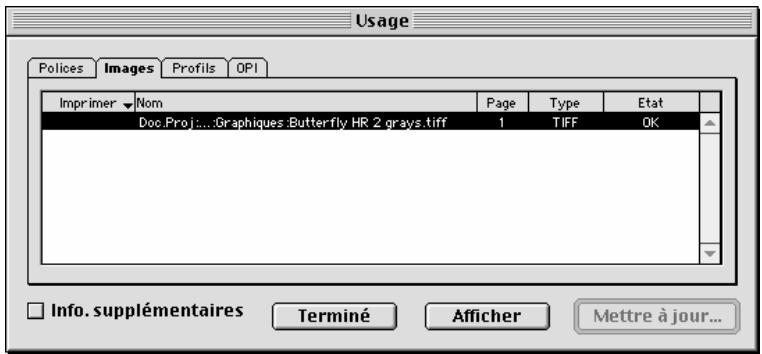 QUARK XPRESS 5 - VÉRIFICATION DE L'ÊTAT ET MISE À JOUR DES IMAGES - 1