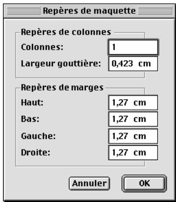 QUARK XPRESS 5 - MODIFICATION DES REPÉRÉS DE MAQUETTE P - 1
