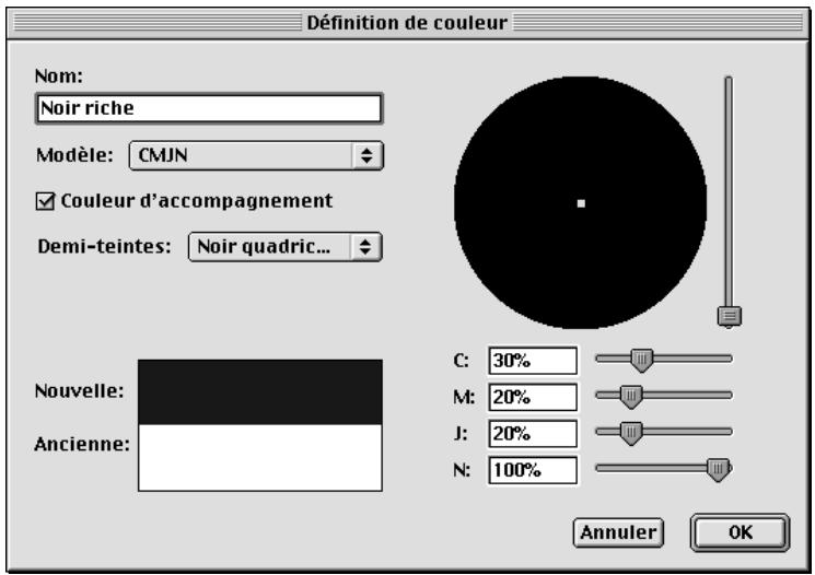 QUARK XPRESS 5 - EXPERIMENTATION DE LA COULEUR NOIR RICHE P - 1