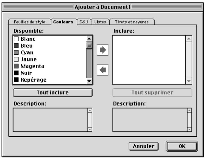 QUARK XPRESS 5 - IMPORTATION DE COULEURS À PARTIR D'UN AUTRE DOCUMENT - 3