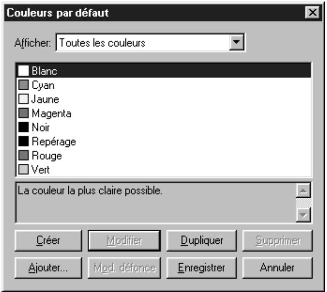 QUARK XPRESS 5 - SAISIE DE VALEURS DE DEFONCE SPECIFIQUES AUX COULEURS P - 1