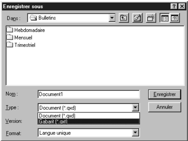 QUARK XPRESS 5 - ENREGISTREMENT D'UN DOCUMENT COMME GABARIT - 1