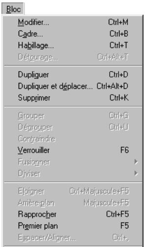 QUARK XPRESS 5 - MODIFICATION DE LA FORME DES BLOC S À L'AIDE DU SOUS-MENU FORME - 1