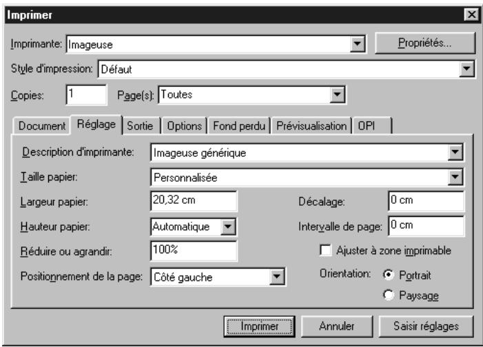QUARK XPRESS 5 - CONFIGURATION DES IMAGEUSES - 1