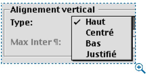 QUARK XPRESS 5 - ALIGNEMENT VERTICAL DU TEXTE - 1
