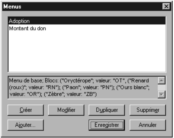 QUARK XPRESS 5 - CREATION D'UN MENU W - 1